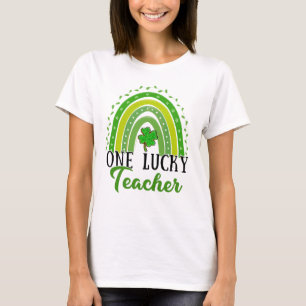 One Lucky Teacher Rainbow St Patrick’s Day T-Shirt