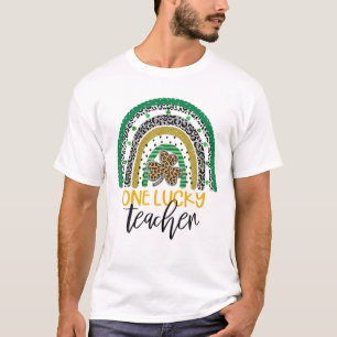 One Lucky Teacher Rainbow St Patrick's Day T-Shirt