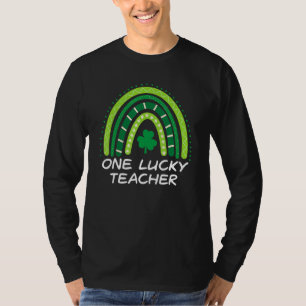 One Lucky Teacher Rainbow St Patrick's Day Teacher T-Shirt