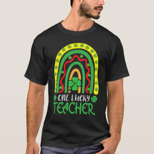 One Lucky Teacher Rainbow St Patricku2019s Day 3 T-Shirt