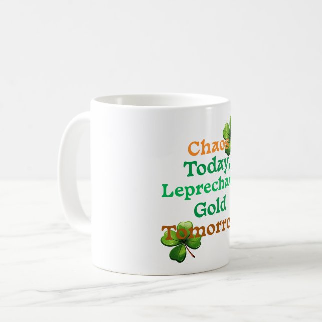 One Lucky Teacher Spreading Knowledge & Luck Coffee Mug (Front Left)