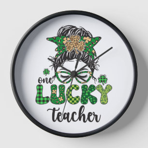 One Lucky Teacher - St. Patrick's Day  Clock