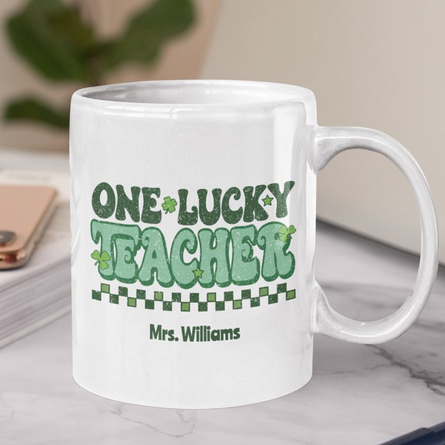 One Lucky Teacher St. Patrick's Day Coffee Mug (Creator Uploaded)