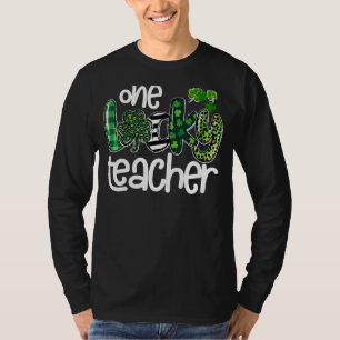 One Lucky Teacher St Patrick's Day Irish Lucky Tea T-Shirt