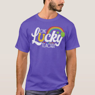 One Lucky Teacher St Patricks Day Shamrock Kinderg T-Shirt