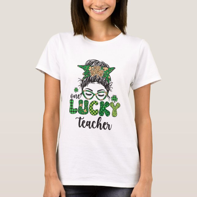 One Lucky Teacher - St. Patrick's Day  T-Shirt (Front)