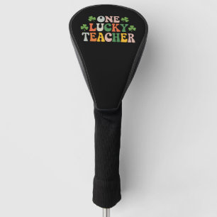 One Lucky Teacher Teaching Retro St Patrick's Day Golf Head Cover