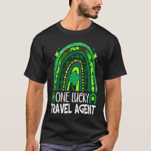 One Lucky Travel Agent  Rainbow St Patrick's Day M T-Shirt