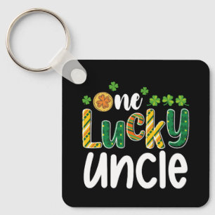One Lucky Uncle Matching Family St Patrick's Day Keychain
