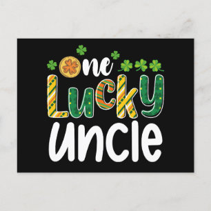 One Lucky Uncle Matching Family St Patrick's Day Postcard