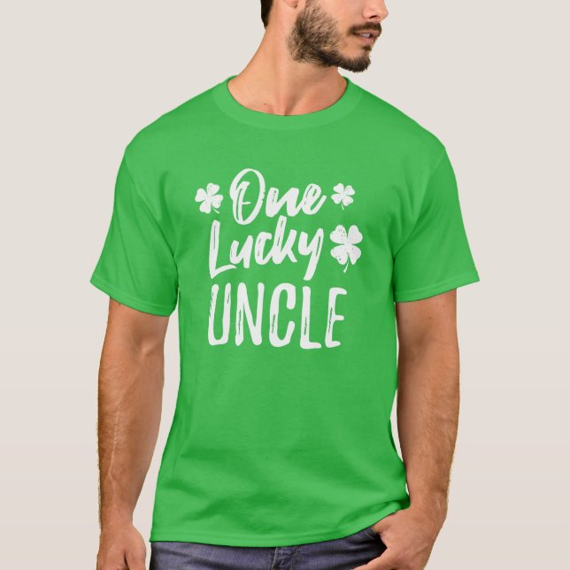 One Lucky Uncle St. Patrick's Day Matching Pyjamas T-Shirt (Front)
