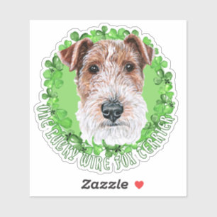 One Lucky Wire Fox Terrier Funny St. Patrick Dog 