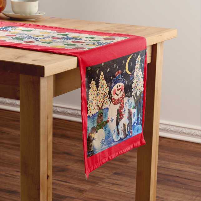 One Magical Snowman Night Short Table Runner (In Situ)