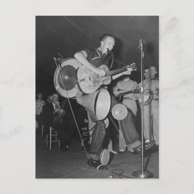 One Man Band, 1938 Postcard (Front)