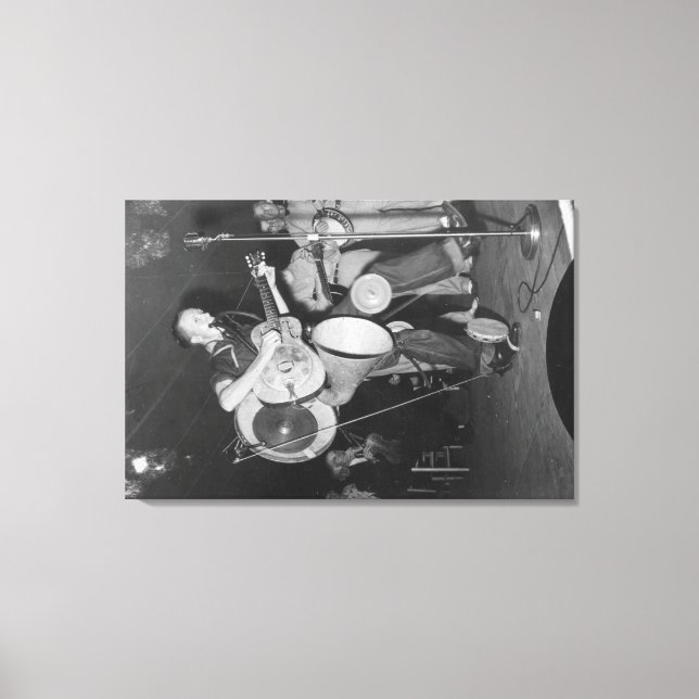 One-man Band at Mountain Music Festival Canvas Print (Front)