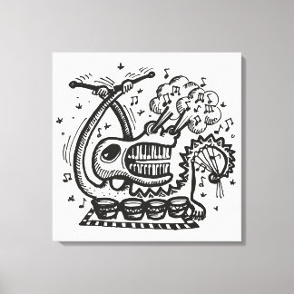 One Man Band Dragon Canvas Print