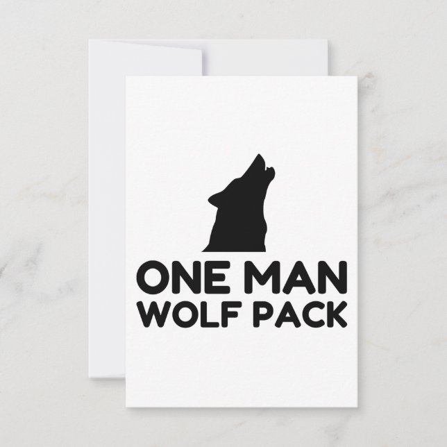 One Man Wolf Pack Thank You Card (Front)