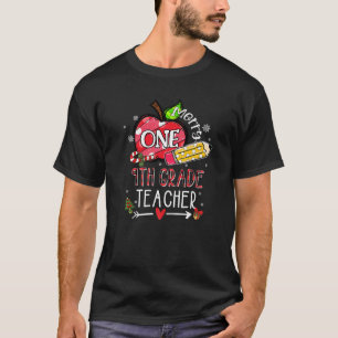 One Merry 9th Grade Teacher Christmas Santa Lights T-Shirt
