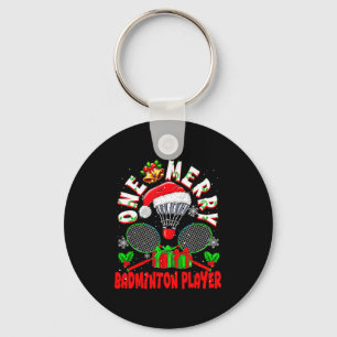One Merry Badminton Player Christmas Team Matching Keychain