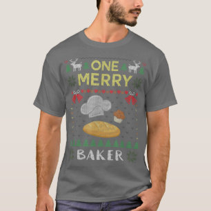 One Merry Baker Baking Bakery Ugly Christmas Sweat T-Shirt