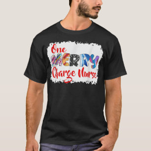 One Merry Charge Nurse Christmas PJ Xmas Matching T-Shirt
