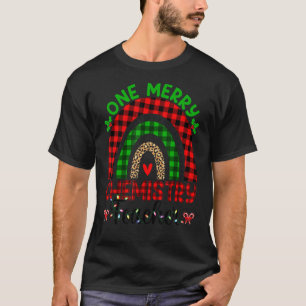 One Merry Chemistry Teacher Leopard Rainbow Buffal T-Shirt
