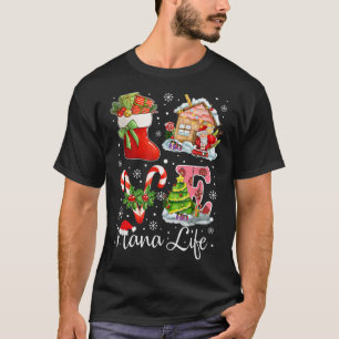 One Merry Nana Love Nana Life Merry Christmas Cook T-Shirt
