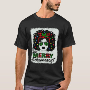 One Merry Pharmacist Afro African American Christm T-Shirt