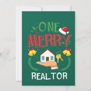 One Merry Realtor Real Estate Ugly Christmas Invitation