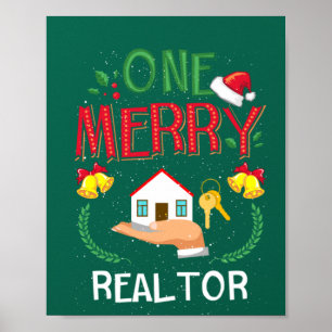 One Merry Realtor Real Estate Ugly Christmas Poster