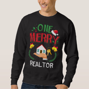 One Merry Realtor Real Estate Ugly Christmas Sweat Sweatshirt