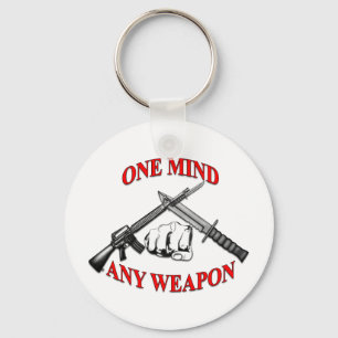 One Mind Any Weapon MCMAP Keychain