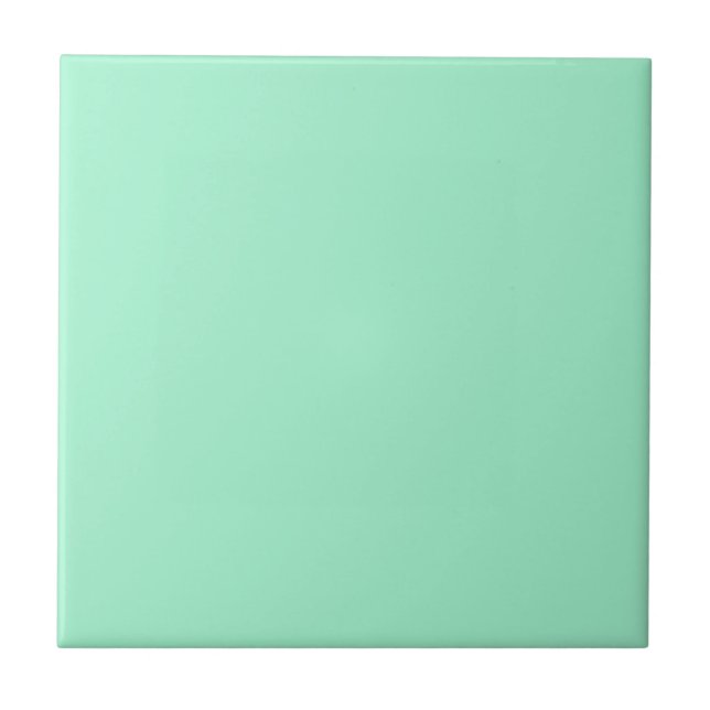 One Mint Ceramic Tile (Front)