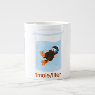One Mole per litre Avogadro's Mole Day  Large Coffee Mug