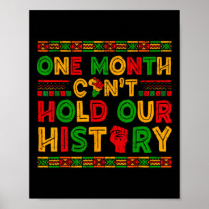 One Month Can’t Hold Our History African Men Women Poster