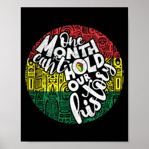 One Month Cant Hold Black History Message Pride Su Poster