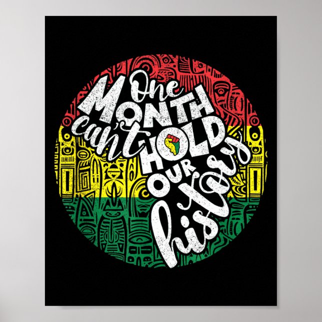 One Month Cant Hold Black History Message Pride Su Poster (Front)