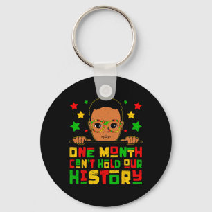 One Month Can't Hold Our Black History Little Afro Keychain