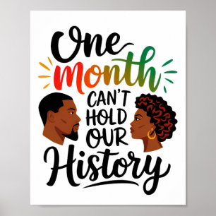 One Month Can't Hold Our History 2025 Black Histor Poster
