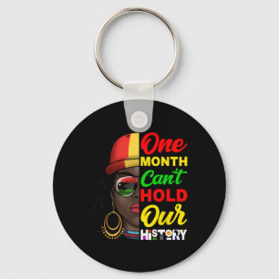 One Month Can't Hold Our History Melanin African A Keychain