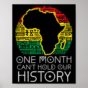 One Month Cant Hold Our History Pan African Black Poster
