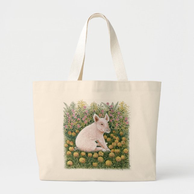 One More Apple Large Tote Bag (Front)