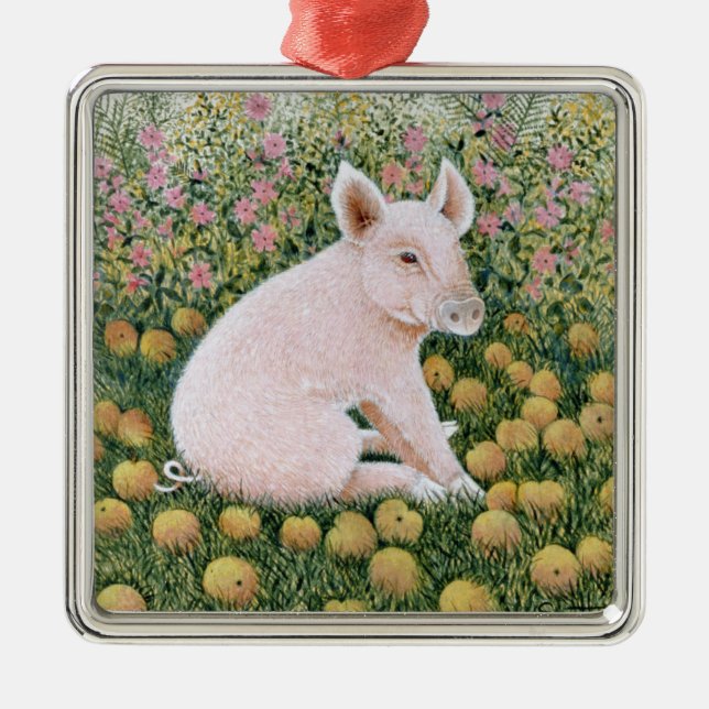 One More Apple Metal Ornament (Front)