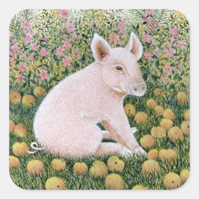 One More Apple Square Sticker (Front)