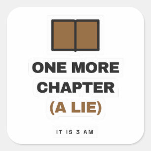 One More Chapter A Lie Funny Book Sticker