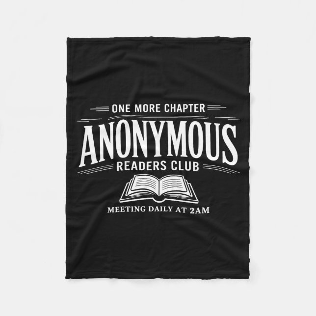 One more chapter anonymous readers club book lover fleece blanket (Front)