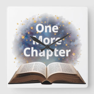 One More Chapter Book Lovers Reading Magic Square Wall Clock