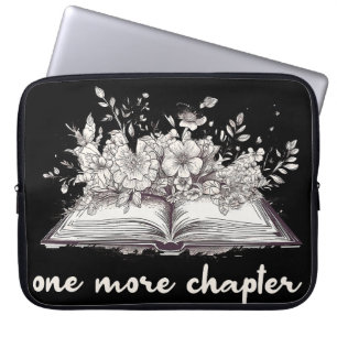 One More Chapter Book With Flowers Laptop Sleeve