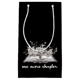 One More Chapter Book With Flowers  Small Gift Bag