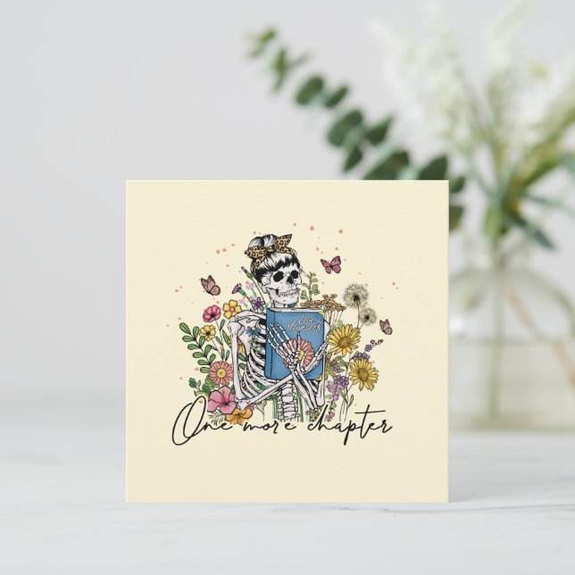 One More Chapter Floral Skeleton (Standing Front)